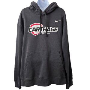 Nike Carthage College Football Hoodie XL Sweatshirt Firebirds Wisconsin Gray NEW